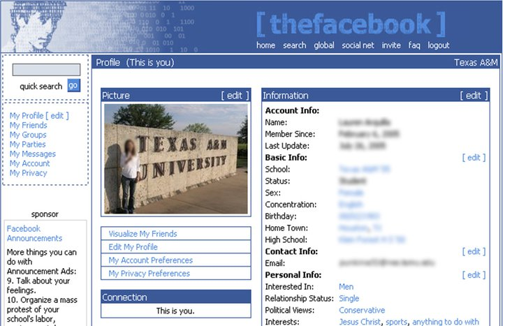 Facebook in 2004