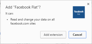 Facebook Flat Design On Google Chrome