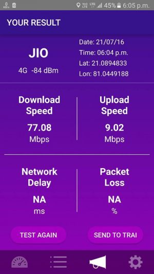 Jio Preview offer speed test