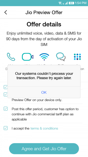 Jio Preview offer