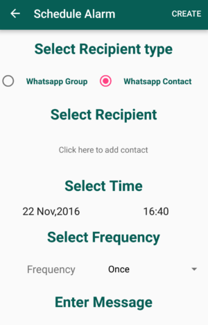 Schedule WhatsApp Messages