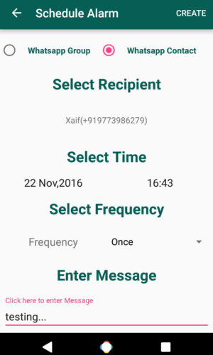 Schedule WhatsApp Messages