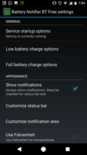 Set Low Battery Notification Ringtone