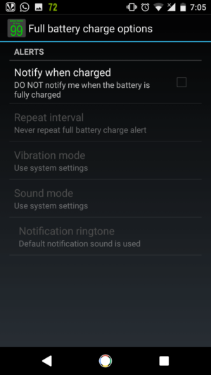 Set Low Battery Notification Ringtone