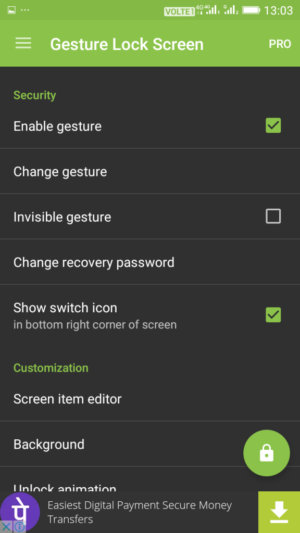 Add Gesture Unlock Feature On Android