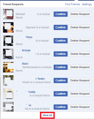 Accept/Reject All Facebook Friend Request