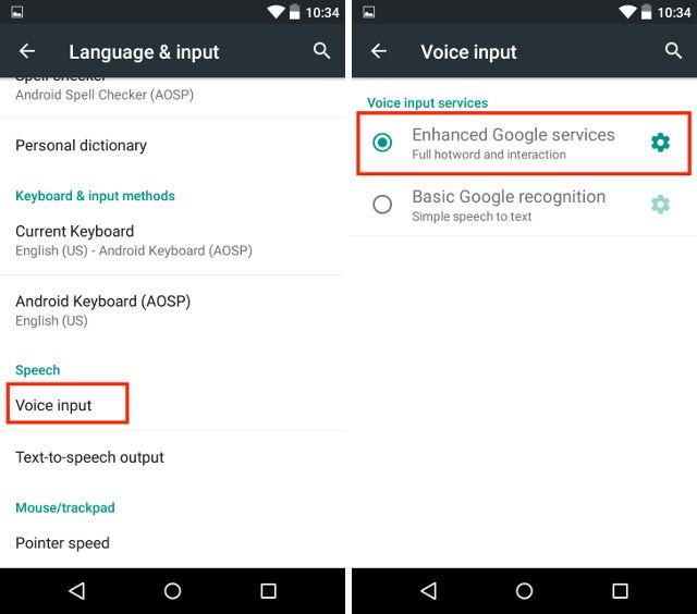 Enable Google Assistant on Android Lollipop