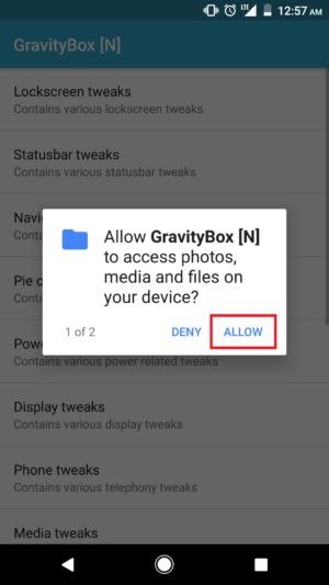 Install Gravity Box on Android Nougat