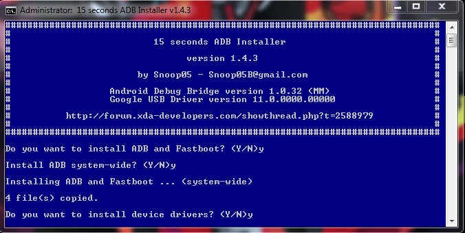 Download Minimal ADB and Fastboot Drivers