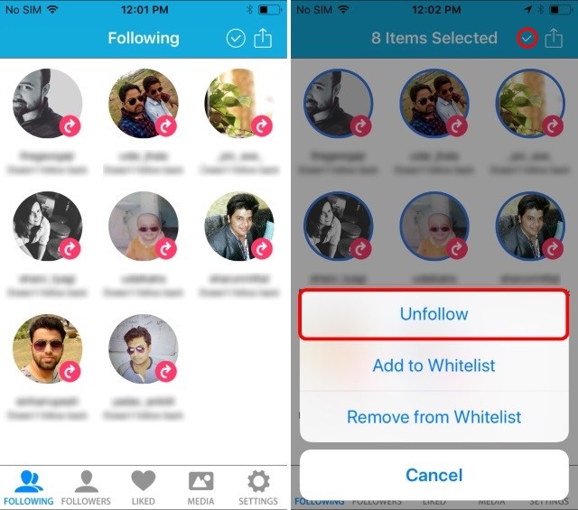  Mass Unfollow Users on Instagram