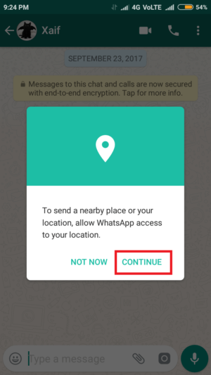 WhatsApp Live Location Feature