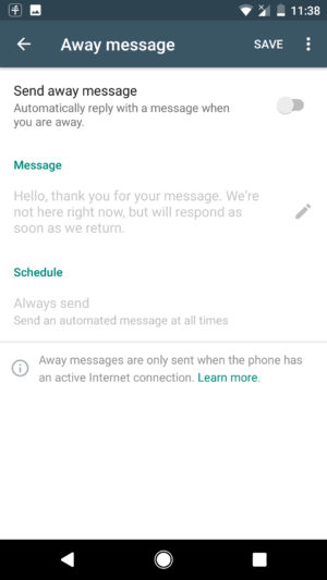 WhatsApp Business on Android