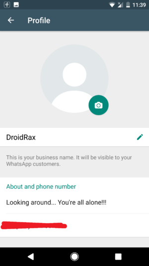 WhatsApp Business on Android