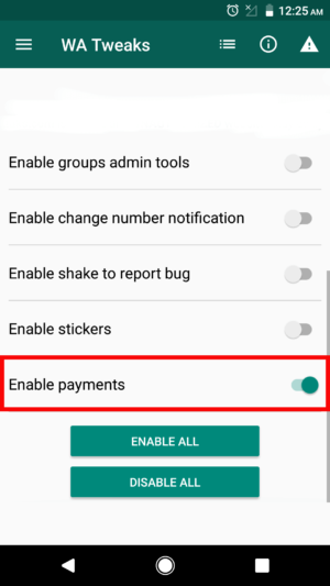 Enable WhatsApp Payments 